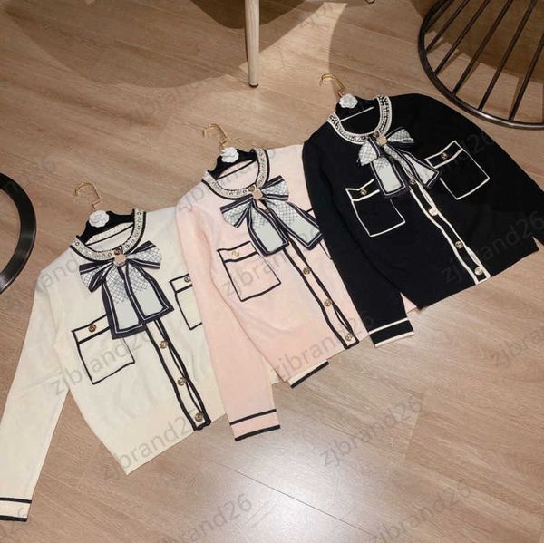 luxury designer cardigan women sweater small incense bow knitted cardigans collar set auger single button double pocket design knitwear fash, Black;brown
luxury designer cardigan women sweater small incense bow knitted cardigans collar set auger single button double pocket design knitwear fash, Black;brown