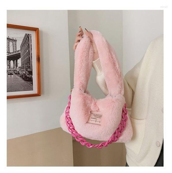 evening bags winter fashion luxury shoulder bag for women plush felt pink and black handbag large capacity ladies tote with chain
evening bags winter fashion luxury shoulder bag for women plush felt pink and black handbag large capacity ladies tote with chain
