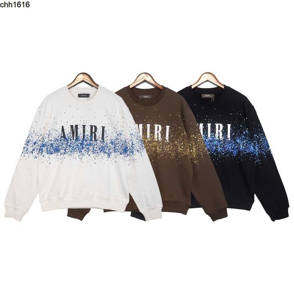 2022 new amirs cotton ink splashing long sleeve letter printing black loose sweater trend
2022 new amirs cotton ink splashing long sleeve letter printing black loose sweater trend