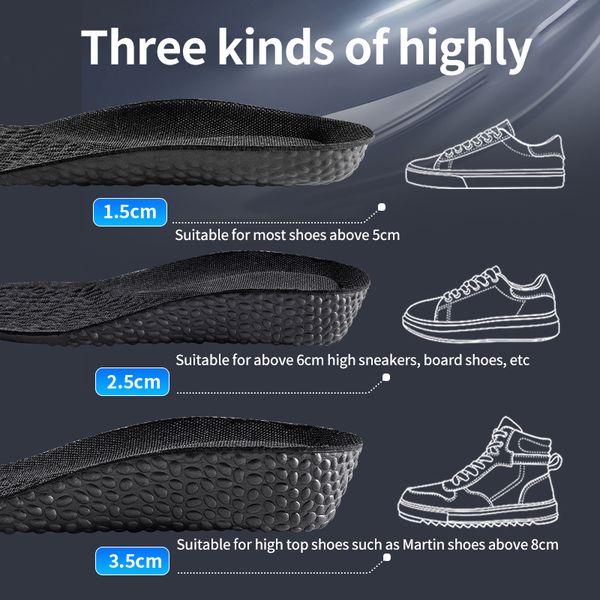 height increase insoles for feet eva memory foam shoes pad breathable orthopedic heel lift insole for sport running care, Black
height increase insoles for feet eva memory foam shoes pad breathable orthopedic heel lift insole for sport running care, Black