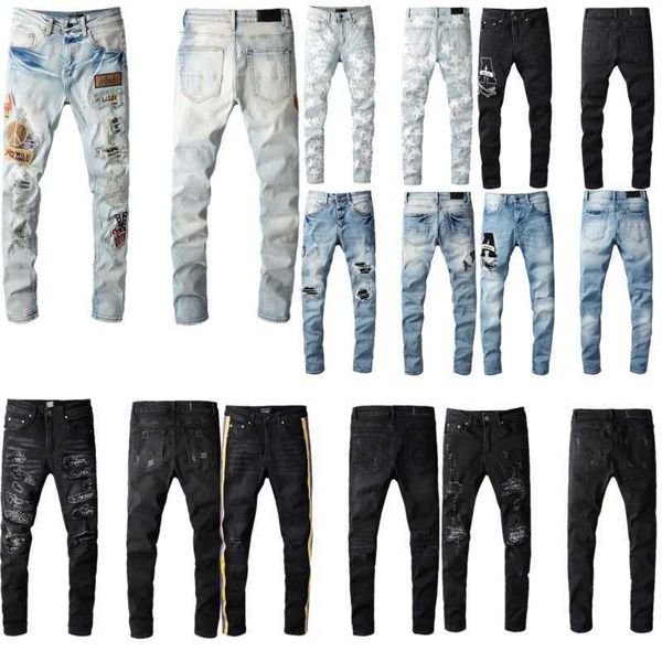 fashion mens jeans cool style luxury designer denim pant distressed ripped biker hip hop jean slim fit motorcycle 15ss, Blue
fashion mens jeans cool style luxury designer denim pant distressed ripped biker hip hop jean slim fit motorcycle 15ss, Blue