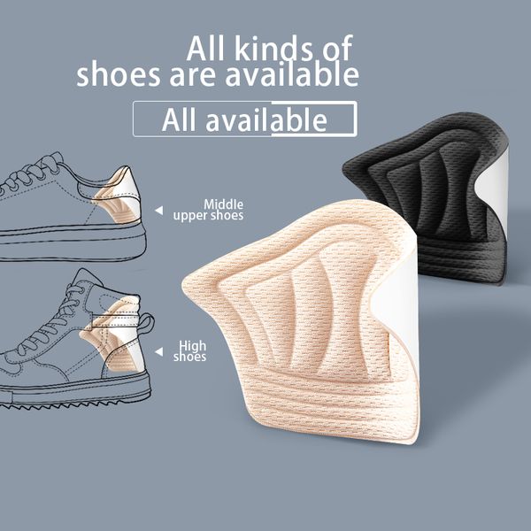 2pair insole patch heel pads for sport shoes adjustable size antiwear feet pad cushion insert insoles heel protector back stick, Black
2pair insole patch heel pads for sport shoes adjustable size antiwear feet pad cushion insert insoles heel protector back stick, Black