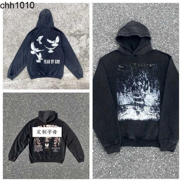 autumn and winter essential new designer high street trend worn washed terry hoodie men and women, Black
autumn and winter essential new designer high street trend worn washed terry hoodie men and women, Black