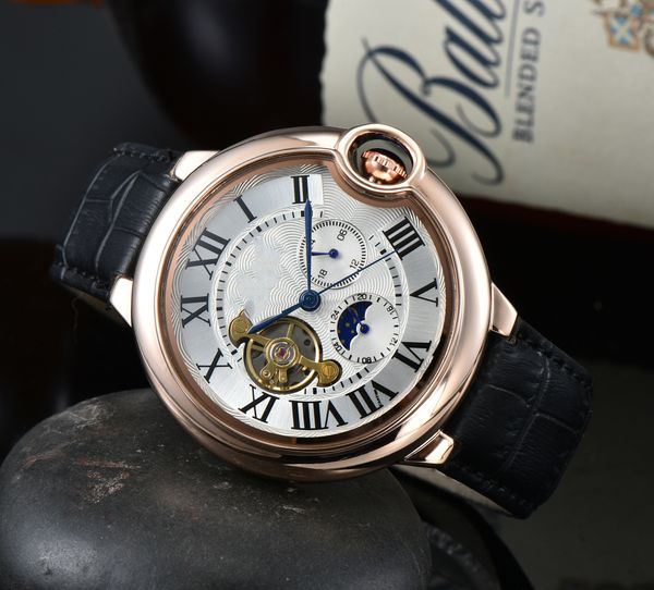 2022 new luxury mens watches large flywheel four stitches automatic mechanical watch moon phase wristwatches brand leather strap fashion gif, Slivery;brown
2022 new luxury mens watches large flywheel four stitches automatic mechanical watch moon phase wristwatches brand leather strap fashion gif, Slivery;brown