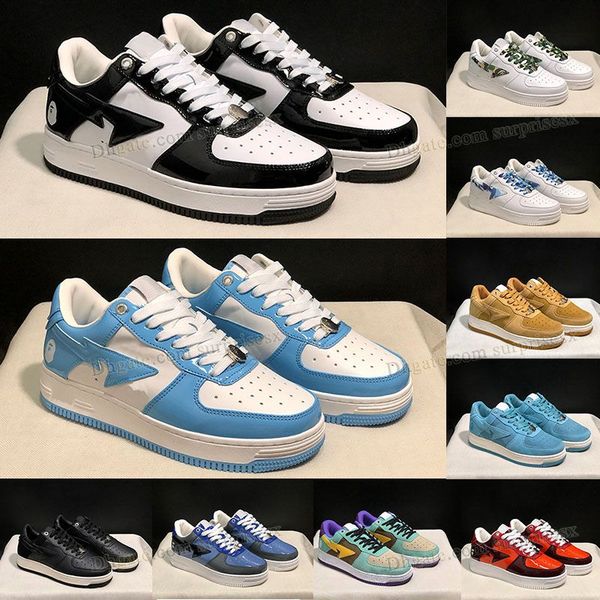 designer mens womens baped running shoes quality sk8 black white panda star fade pink suede mocha brown dark grey leather camo green unc blu
designer mens womens baped running shoes quality sk8 black white panda star fade pink suede mocha brown dark grey leather camo green unc blu