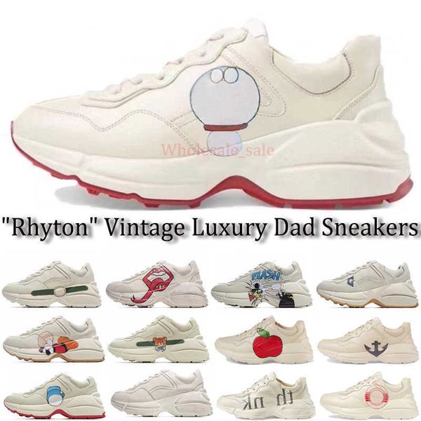 with box designer rhyton shoes multicolor sneakers men women trainers vintage chaussures platform dad sneaker strawberry mouse mouth shoe, Black
with box designer rhyton shoes multicolor sneakers men women trainers vintage chaussures platform dad sneaker strawberry mouse mouth shoe, Black
