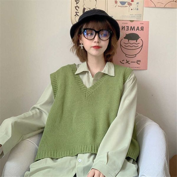 women's sweaters 2022 korean new loose teenagers sweaters leisure daily soft jumpers women short sweater vests solid basic simple allma, White;black
women's sweaters 2022 korean new loose teenagers sweaters leisure daily soft jumpers women short sweater vests solid basic simple allma, White;black
