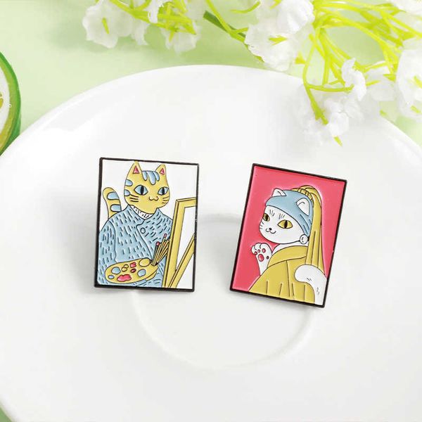 fashionable van gogh oil painting design alloy brooch cat oil painting creative trend badge accessories personality accessories, Gray
fashionable van gogh oil painting design alloy brooch cat oil painting creative trend badge accessories personality accessories, Gray