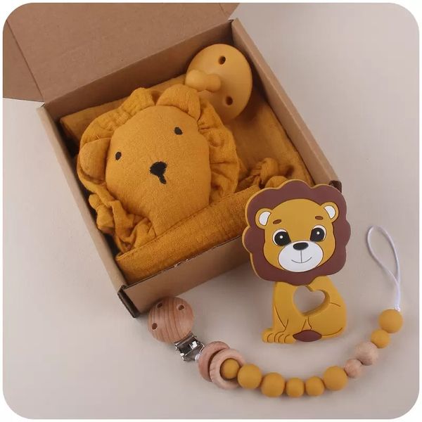 baby lion soothing towel silicone pacifier clip teether toy wooden rattles 5pcs/set 
baby lion soothing towel silicone pacifier clip teether toy wooden rattles 5pcs/set