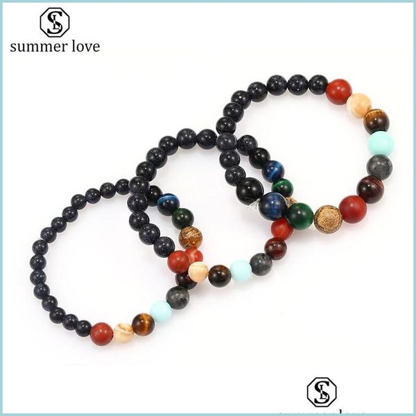 beaded strands new eight planets bead bracelet men natural stone universe solar yoga chakra elastic string for jewelry wholesale -z dhm0u, Black
beaded strands new eight planets bead bracelet men natural stone universe solar yoga chakra elastic string for jewelry wholesale -z dhm0u, Black