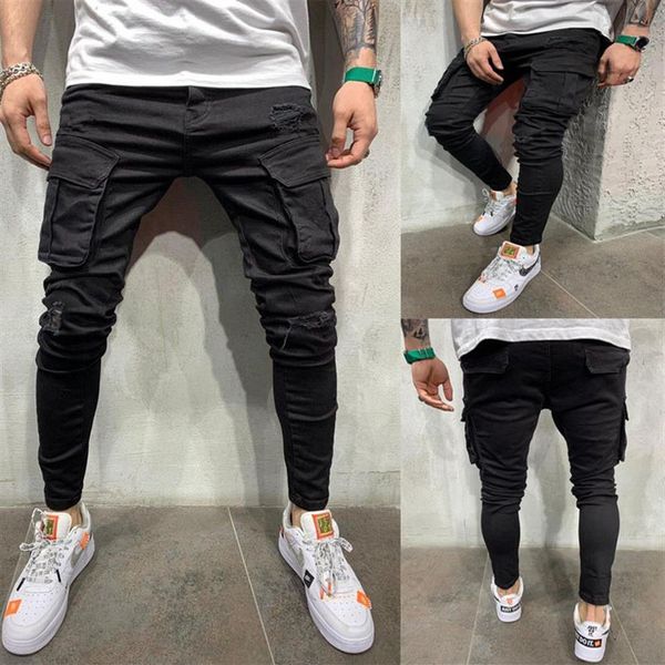 new black biker cargo jeans men multi-pocket slim fit joggers trousers mens ripped hole motorcycle streetwear denim pencil pants269h, Blue
new black biker cargo jeans men multi-pocket slim fit joggers trousers mens ripped hole motorcycle streetwear denim pencil pants269h, Blue
