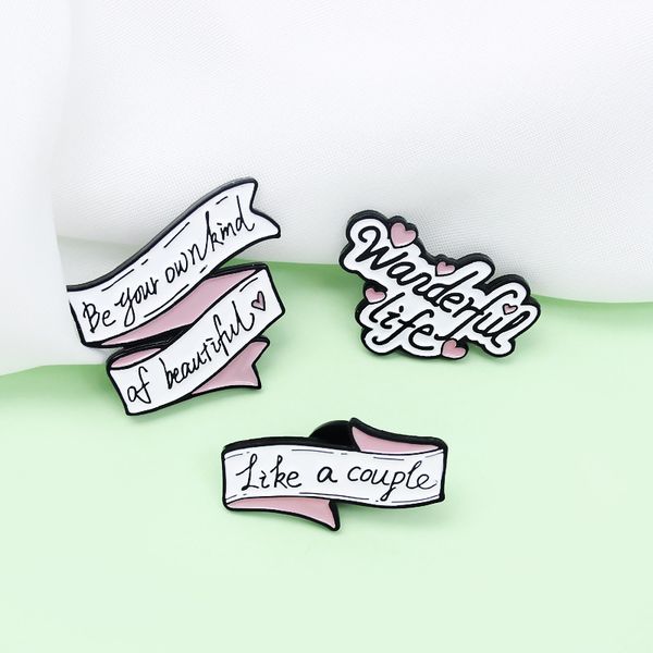 cartoon english letter brooches 3pcs set ribbon design enamel badges wanderful life alloy pin women jewelry gift bag accessories, Gray
cartoon english letter brooches 3pcs set ribbon design enamel badges wanderful life alloy pin women jewelry gift bag accessories, Gray