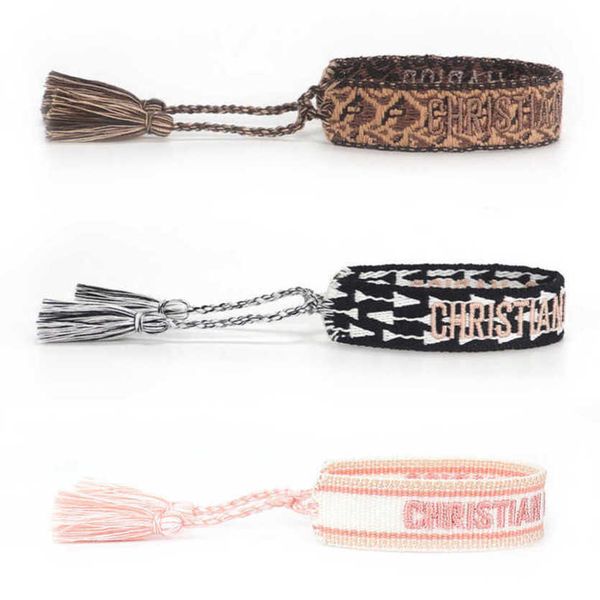 women's fashion luxury bracelets d brand designer bangle jewelry embroidered word bracelet letter rope woven tassel simple trinket men, Golden;silver
women's fashion luxury bracelets d brand designer bangle jewelry embroidered word bracelet letter rope woven tassel simple trinket men, Golden;silver