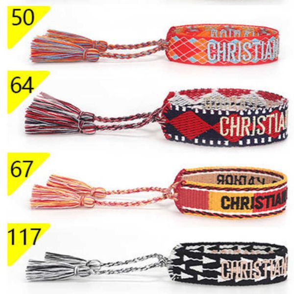 women fashion luxury bracelets brand d designer bangle jewelry bohemian female embroidered letter hand woven tassel rope bracelet men girl f, Golden;silver
women fashion luxury bracelets brand d designer bangle jewelry bohemian female embroidered letter hand woven tassel rope bracelet men girl f, Golden;silver
