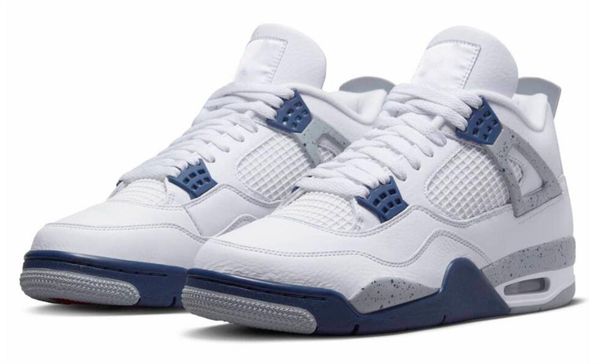 2022 authentic 4 midnight navy basketball shoes 4s white light smoke grey fire red men sport sneakers trainers with original box
2022 authentic 4 midnight navy basketball shoes 4s white light smoke grey fire red men sport sneakers trainers with original box