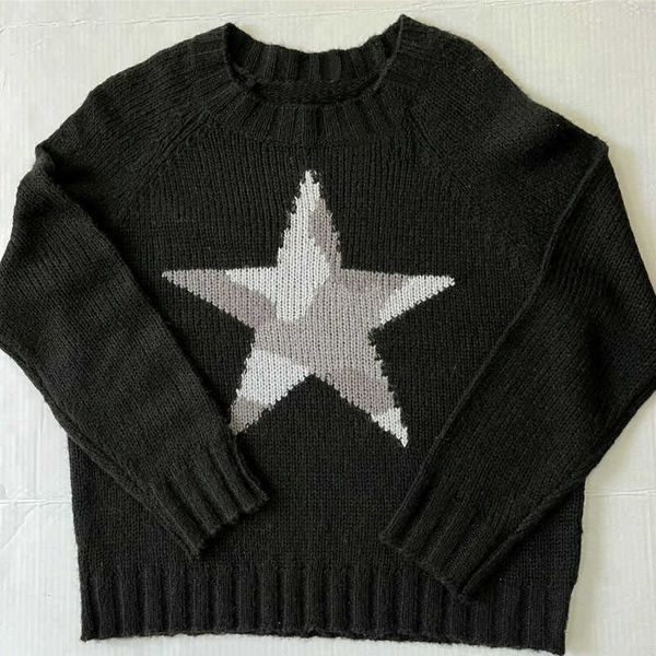 men's sweaters oversized bla loose pentagram print ladies retro vintage knit 2022 fall winter cotton pullover g221018, White;black
men's sweaters oversized bla loose pentagram print ladies retro vintage knit 2022 fall winter cotton pullover g221018, White;black