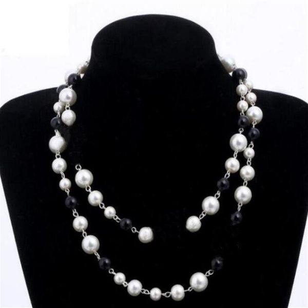 designer jewelry necklace elegant women black and white pearl sweater chain paris fashion diamond necklaces wedding jewelrys acces200t, Silver
designer jewelry necklace elegant women black and white pearl sweater chain paris fashion diamond necklaces wedding jewelrys acces200t, Silver
