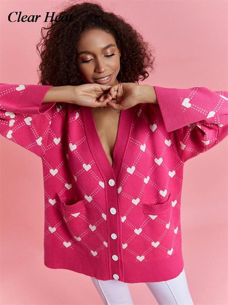 women print knitted cardigan casual fashion vintage v-neck heart printting pocket coat 2022 autumn female long sleeve sweaters, White;black
women print knitted cardigan casual fashion vintage v-neck heart printting pocket coat 2022 autumn female long sleeve sweaters, White;black