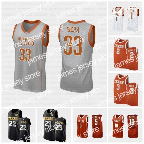 Image of Texas Longhorns Ncaa College Basketball Jersey 0 Gerald Liddell 1 Andrew Jones Coleman Iii Ramey Whiteside Hamm Jr