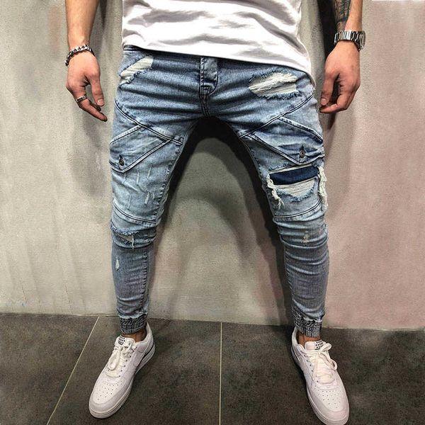 men's jeans fashion men slim pants elastic trousers light blue fit loose cotton denim eans male
men's jeans fashion men slim pants elastic trousers light blue fit loose cotton denim eans male