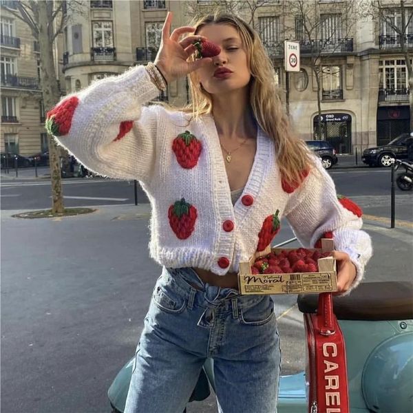 cropped cardigan women fall winter crop sweater knitted crochet vintage cute strawberries cardigans long sleeve loose, White;black
cropped cardigan women fall winter crop sweater knitted crochet vintage cute strawberries cardigans long sleeve loose, White;black