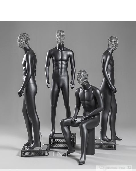 fashionable style men mannequin full body model black matte color for display, Khaki
fashionable style men mannequin full body model black matte color for display, Khaki