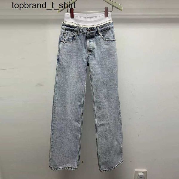 new women's jeans designer alexanders fashion letter splicing piece jeans women's wangs long pants, Blue
new women's jeans designer alexanders fashion letter splicing piece jeans women's wangs long pants, Blue