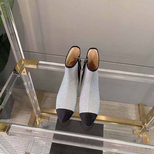 high heeled boots designer autumn winter women shoes shiny fabric zipper fashion letter metal buckle lady fashion boot 35-40, Black
high heeled boots designer autumn winter women shoes shiny fabric zipper fashion letter metal buckle lady fashion boot 35-40, Black
