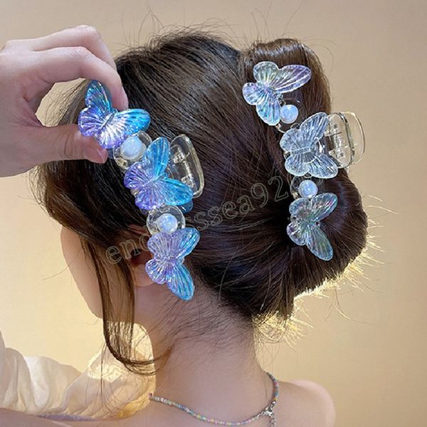 laser pearl butterfly clamps large hair claw korean elegant hairpin back of the head clip hair accessories, Slivery;golden
laser pearl butterfly clamps large hair claw korean elegant hairpin back of the head clip hair accessories, Slivery;golden