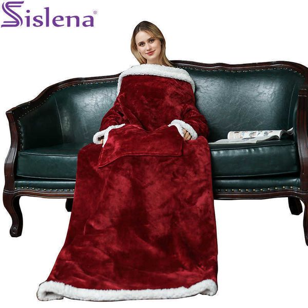 others apparel giant tv double weighted sherpa wearable blanket with sleeves winter women men flannel fleece air conditioning blanket bedspr, Black;white
others apparel giant tv double weighted sherpa wearable blanket with sleeves winter women men flannel fleece air conditioning blanket bedspr, Black;white