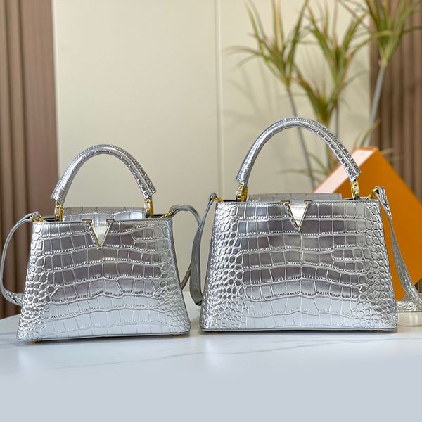 capucines handbag tote bag women shoulder bags crocodile pattern genuine leather removable strap gold hardware two size lady handbags purse
capucines handbag tote bag women shoulder bags crocodile pattern genuine leather removable strap gold hardware two size lady handbags purse