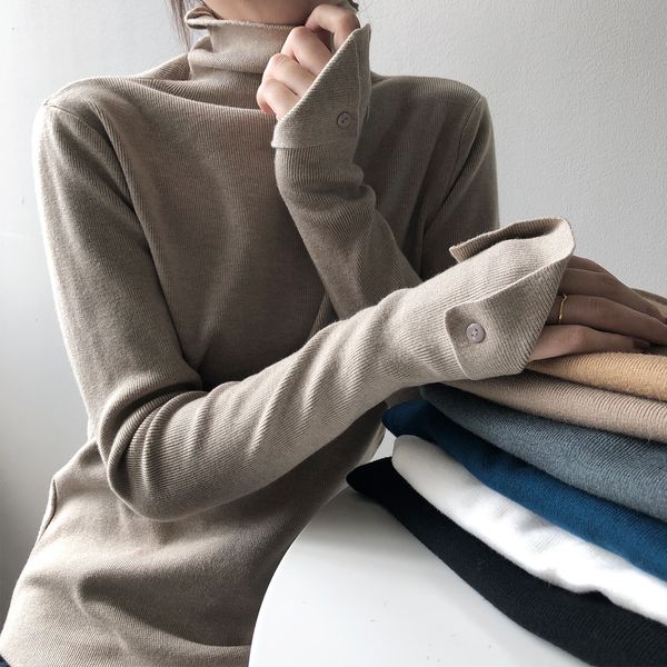 women's sweaters woman autumn winter pullover 2022 rhinestone long sleeve button sweater half high collar, White;black
women's sweaters woman autumn winter pullover 2022 rhinestone long sleeve button sweater half high collar, White;black