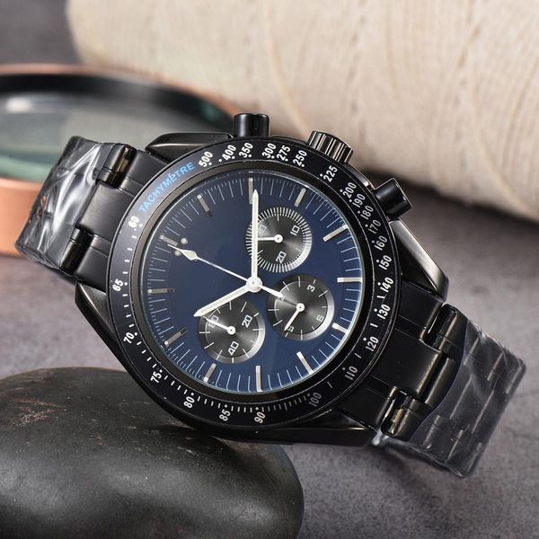 2022 men's quartz watch luxury leisure three eye full function clock quartz waterproof steel band watches, Slivery;brown
2022 men's quartz watch luxury leisure three eye full function clock quartz waterproof steel band watches, Slivery;brown