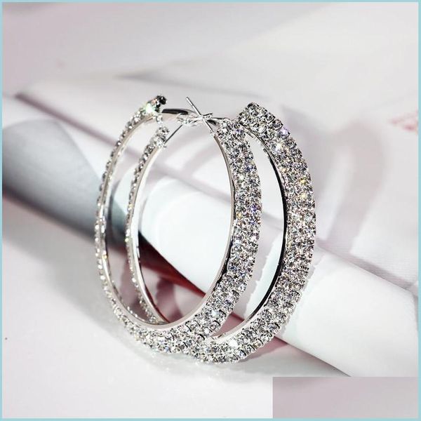 dangle chandelier womens large big dangle earrings shiny double row diamonds sier color circle hoop bridal jewellery drop delivery 2 dhpoe, Silver
dangle chandelier womens large big dangle earrings shiny double row diamonds sier color circle hoop bridal jewellery drop delivery 2 dhpoe, Silver
