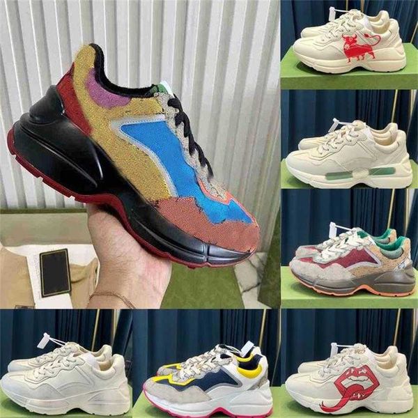 designer rhyton casual shoes mens chaussures lace-up flat shoe leather thick soled sneaker letters vintage increase platform leisure women, Black
designer rhyton casual shoes mens chaussures lace-up flat shoe leather thick soled sneaker letters vintage increase platform leisure women, Black