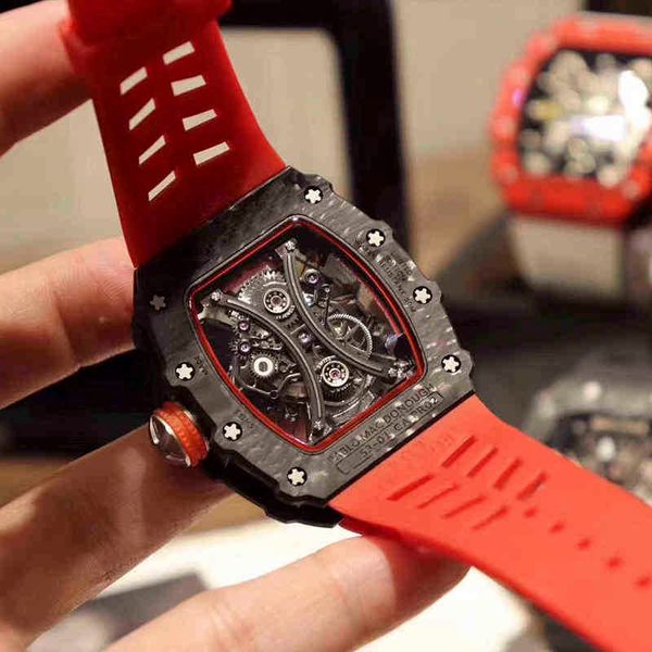 richa millers wristwatches 53 01 automatic mechanical watch carbon fiber gmt clock reloj alloy skeleton tourbillon leisure mens watches, Slivery;brown
richa millers wristwatches 53 01 automatic mechanical watch carbon fiber gmt clock reloj alloy skeleton tourbillon leisure mens watches, Slivery;brown