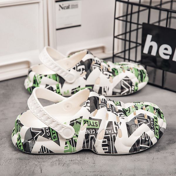 classic slippers sandals beach slippers garden shoes graffiti fashion trendy casual comfortable non-slip perforated slippers for men's, Black
classic slippers sandals beach slippers garden shoes graffiti fashion trendy casual comfortable non-slip perforated slippers for men's, Black