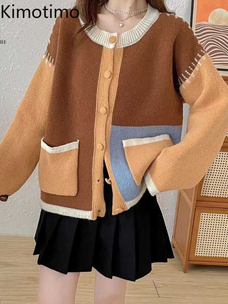 women's sweaters kimotimo hit color stitching knitted vest women 2022 autumn ohals double pockets sweater korean chic design lazy vests, White;black
women's sweaters kimotimo hit color stitching knitted vest women 2022 autumn ohals double pockets sweater korean chic design lazy vests, White;black
