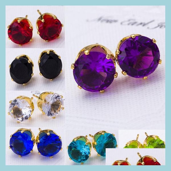 stud stud earrings wholesale fashion round favorite design 18 k gold plated studded candy crystals cz diamond earring for women drop dhhts, Golden;silver
stud stud earrings wholesale fashion round favorite design 18 k gold plated studded candy crystals cz diamond earring for women drop dhhts, Golden;silver