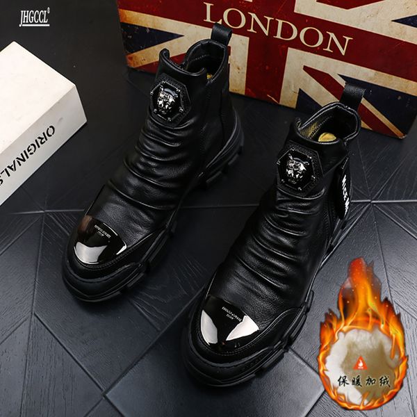 new boots casual flat shoe makasin men's high rock hip hop mix colors for men chaussure homme luxe marque a6, Black
new boots casual flat shoe makasin men's high rock hip hop mix colors for men chaussure homme luxe marque a6, Black