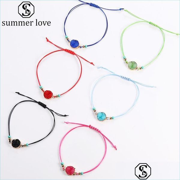 link chain colorf resin imitation stone pendant stainless steeling bead bracelet with korean wax rope adjustable for women charm dro dhl2p, Black
link chain colorf resin imitation stone pendant stainless steeling bead bracelet with korean wax rope adjustable for women charm dro dhl2p, Black