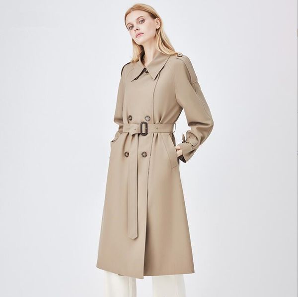designer long trench coat women's autumn winter fashion senior casual loose windbreaker femme double-breasted overcoat w321, Tan;black
designer long trench coat women's autumn winter fashion senior casual loose windbreaker femme double-breasted overcoat w321, Tan;black
