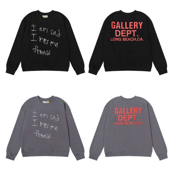 hip hop gallerydept designer hoodies high fashion brand quality sad miss my friends men's women's sweaters, Black
hip hop gallerydept designer hoodies high fashion brand quality sad miss my friends men's women's sweaters, Black