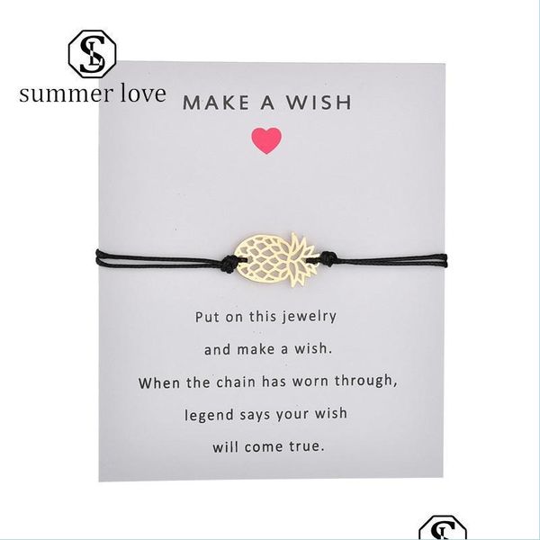 link chain pine pendant woven bracelets wax rope adjustable mti-shapes bracelet for women girls with a wish card friendship drop del dh6zg, Black
link chain pine pendant woven bracelets wax rope adjustable mti-shapes bracelet for women girls with a wish card friendship drop del dh6zg, Black