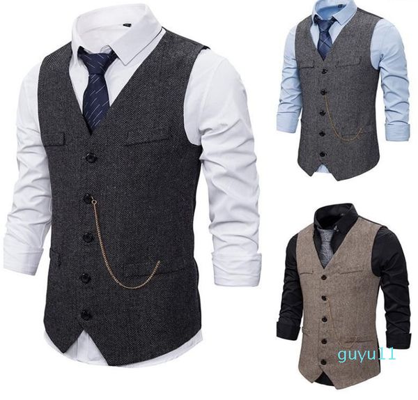 men's vests lugentolo vest men loose v-neck herringbone single-breasted casual jacket, Black;white
men's vests lugentolo vest men loose v-neck herringbone single-breasted casual jacket, Black;white