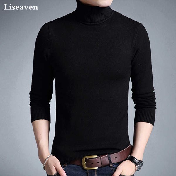 men's sweaters liseaven winter warm sweater turtlene brand s slim fit pullover knitwear double collar pullovers g221018, White;black
men's sweaters liseaven winter warm sweater turtlene brand s slim fit pullover knitwear double collar pullovers g221018, White;black