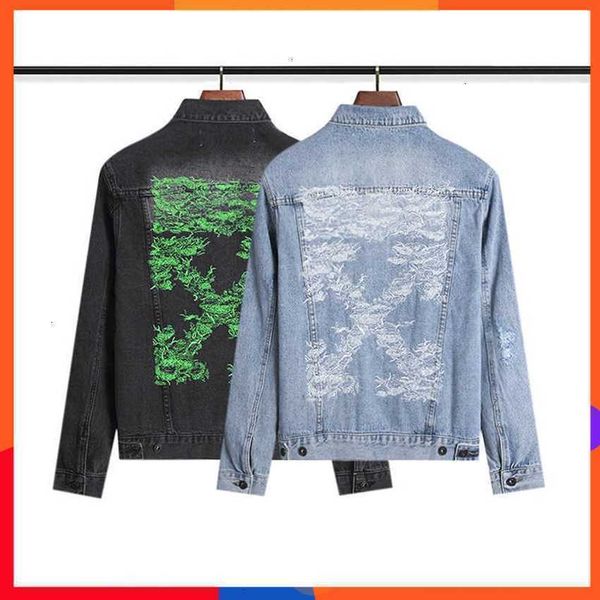 men's jacket chaopai offs style ow embroidered arrow denim casual men and women lovers loose, Black;brown
men's jacket chaopai offs style ow embroidered arrow denim casual men and women lovers loose, Black;brown