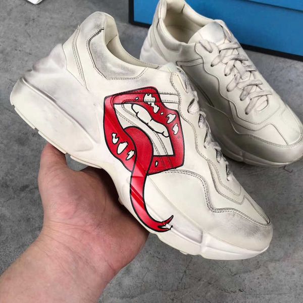 designer rhyton sneakers men women reflective shoes genuine leather platform sneaker print red lips strawberry canvas trainers old dad shoe, Black
designer rhyton sneakers men women reflective shoes genuine leather platform sneaker print red lips strawberry canvas trainers old dad shoe, Black