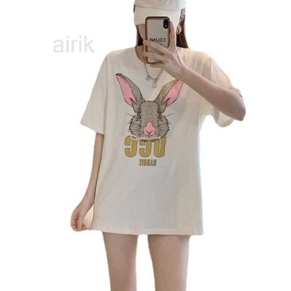 womens designer t shirts summer short sleeve tee cute rabbit t-shirt man fashion letter printing lady tees, White
womens designer t shirts summer short sleeve tee cute rabbit t-shirt man fashion letter printing lady tees, White
