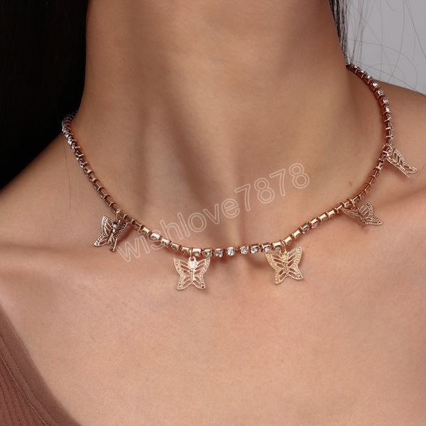 gold color luxury crystal hollow butterfly pendant choker necklace trendy simple jewelry accessary, Silver
gold color luxury crystal hollow butterfly pendant choker necklace trendy simple jewelry accessary, Silver
